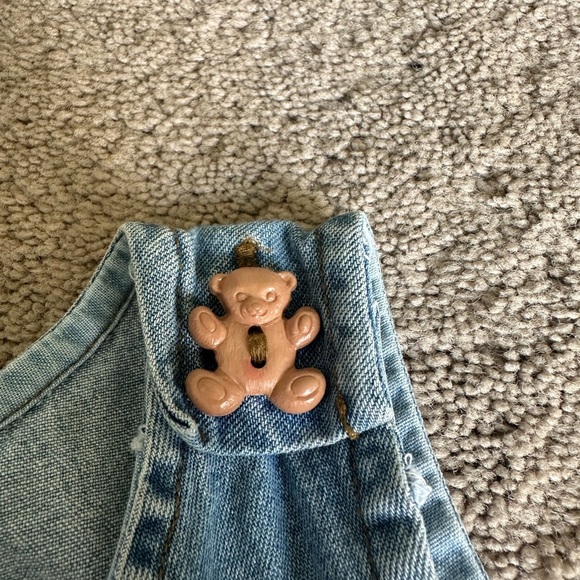Vtg bear overall denim jean dress 6 - Picture 5 of 5